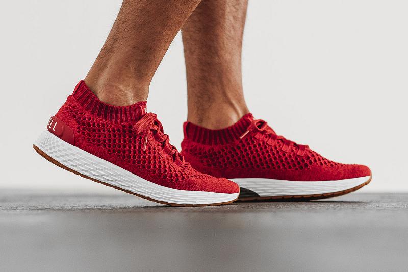 Men's Nobull Alert Knit Running Shoes Red | SG X2083Y